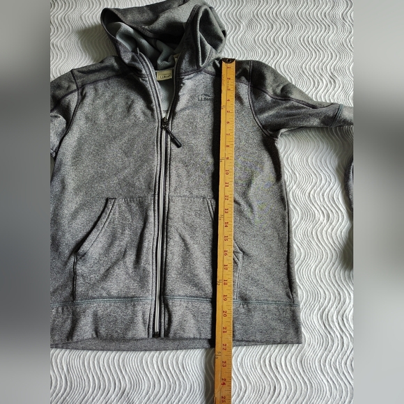 LL Bean Kids' Full-Zip Hoodie Sweatshirt Size Large L 14-16 Gray Fleece Interior - Picture 13 of 17